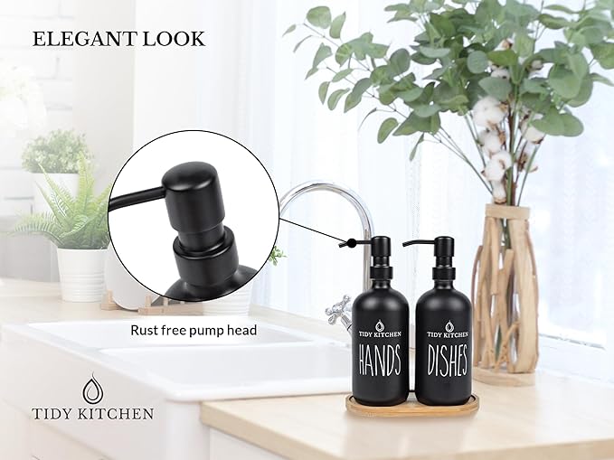 tidy kitchen hands and dish soap rust free pump heads