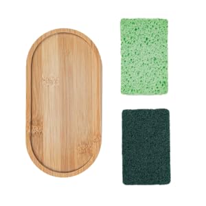 tidy kitchen wooden sponge holder