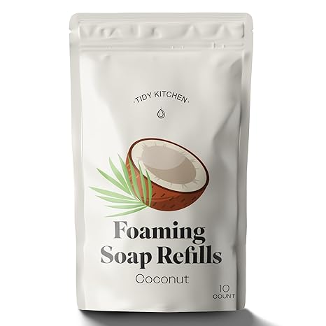 tidy kitchen single bag of foaming soap refills coconut 