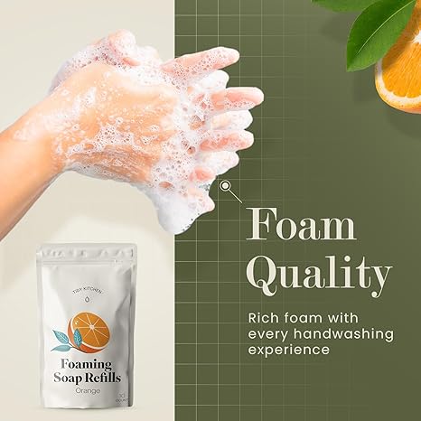 tidy kitchen foaming soap refills orange scent