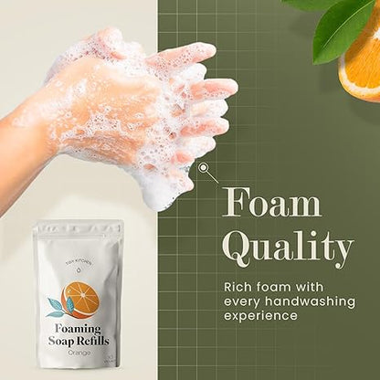 tidy kitchen foaming soap refills orange scent